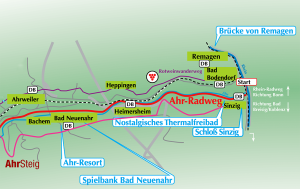 Von Sinzig nach Ahrweiler mit dem Rad