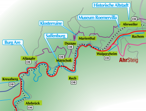 Von Ahrweiler nach Ahrbrück mit dem Rad