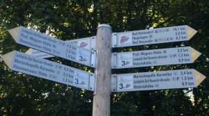 Beschilderung des Rotweinwanderweg im Ahrtal
