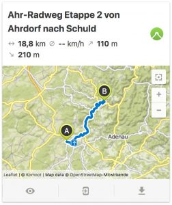 Ahr Radweg Etappe 2 von Ahrdorf bis Schuld