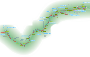 Radfahren auf dem Ahr Radweg im Ahrtal von Blankenheim bis Sinzig