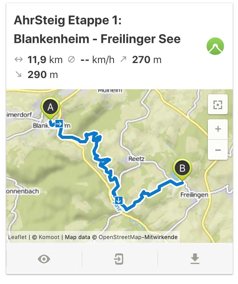 AhrSteig Etappe 1 von Blankenheim bis Freilinger See
