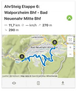 AhrSteig Etappe 6 von Walporzheim bis Bad Neuenahr