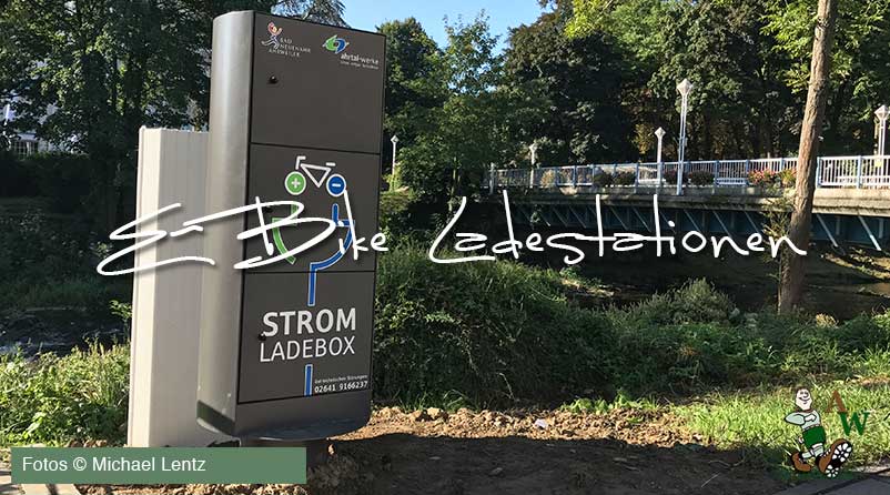 E-Bike Ladestationen in Bad Neuenahr-Ahrweiler, Stand Oktober 2017.